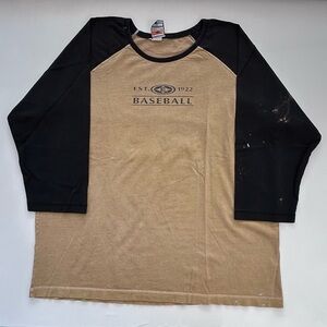 Vintage 90’s Baseball Long Sleeve Graphic T Shirt Paint Splat Size Men’s XL